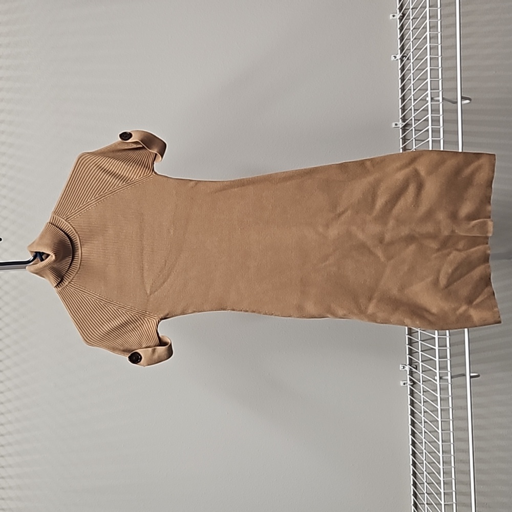 Camel Bodycon Sweater Dress